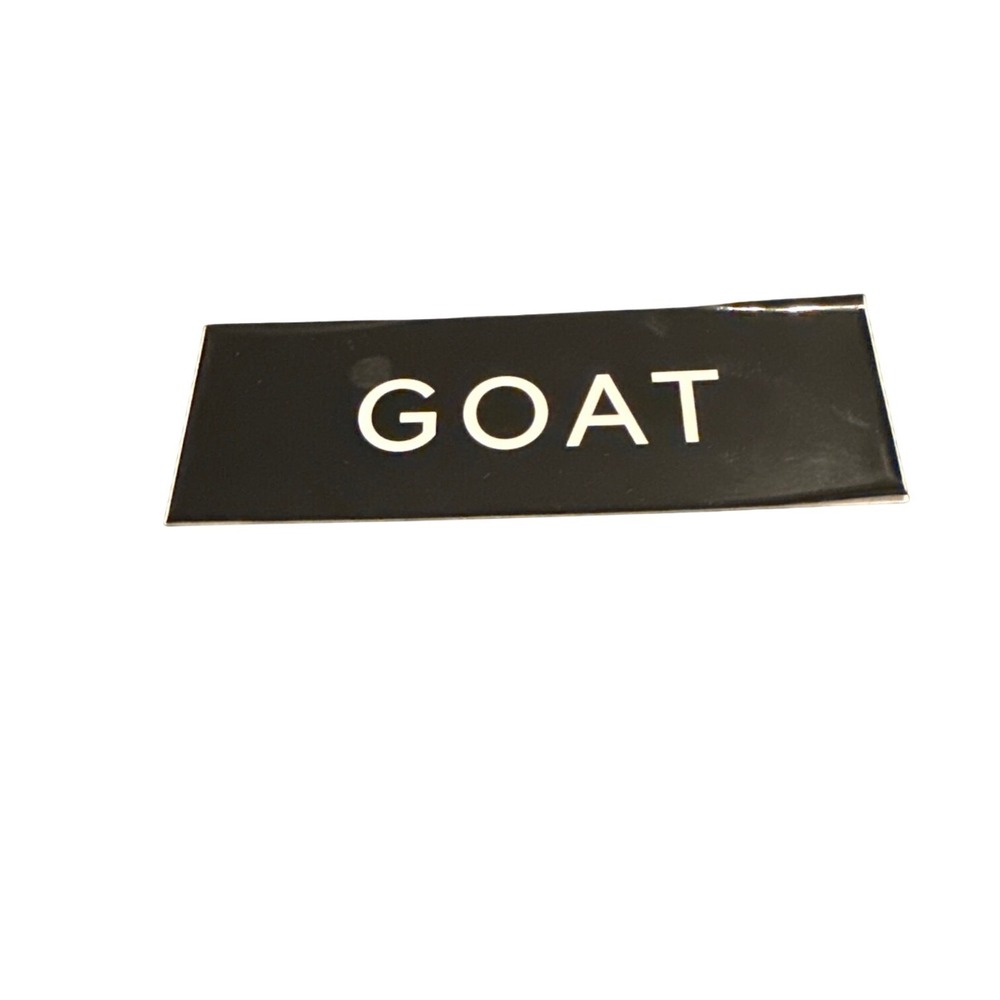 GOAT Logo Sticker Black New Rectangular Sneaker Marketplace Decal